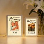 Personalized In Loving Memory LED Photo Frame Mirror with Nickname and Date Memorial Sympathy Gift for Loss of Loved One
