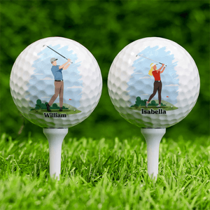 Personalized Cartoon Character Golf Ball with Name Birthday Sports Game Day Gift for Golfers Golf Players