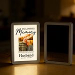 Personalized In Loving Memory LED Photo Frame Mirror with Nickname and Date Memorial Sympathy Gift for Loss of Loved One