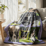 Personligt ben tassavtryck 8 foton mjuk pläd filt med namn heminredning daglig användning födelsedagspresent för husdjursägare