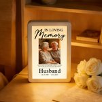 Personalized In Loving Memory LED Photo Frame Mirror with Nickname and Date Memorial Sympathy Gift for Loss of Loved One