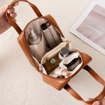 Borsa da trucco portatile in pelle con manico e scomparti multipli accessorio da viaggio regalo di compleanno per donne e ragazze