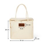 Sac de Rangement de Fil Personnalisé d'Initiale ou Nom avec Pochettes et Poignée Cadeau Anniversaire pour Amateurs d'Artisanat