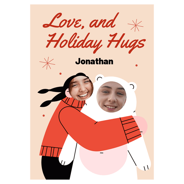 Love and Holiday Hugs Christmas Ecard