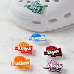 Personalizado 3D-impreso altavoz Pom Pom diseño del encanto del zapato con el nombre de zapatos de decoración de regalo para Cheerleaders