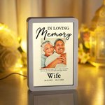 Personalized In Loving Memory LED Photo Frame Mirror with Nickname and Date Memorial Sympathy Gift for Loss of Loved One