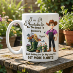 Personalised Garden Cartoon Character 11 oz Ceramic Coffee Mug with Name Daily Use Birthday Gift for Gardening Lover