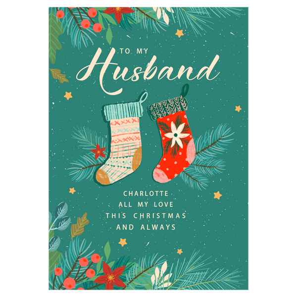 Christmas and Always for Husband Ecard