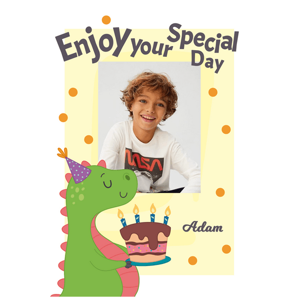 Dino Enjoy Your Special Day Birthday Ecard