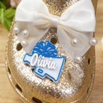 Personalizado 3D-impreso altavoz Pom Pom diseño del encanto del zapato con el nombre de zapatos de decoración de regalo para Cheerleaders