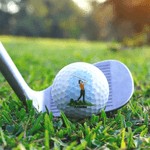 Personalised Cartoon Character Golf Ball with Name Birthday Sports Game Day Gift for Golfers Golf Players