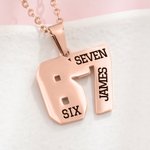 Collier émaillé personnalisé Six Sept Gestes avec nom et initiale Bijoux de style quotidien Cadeau d'anniversaire pour les adolescents de la génération Z