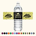 Personalized Grad Class of 2026 Set of 20 Waterproof Graduation Water Bottle Labels Stickers with Name and Year Graduation Party Gift for Graduates