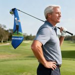 Personalised Cartoon Golf Character Magnetic Waffle Sport Towel with Name and Hanging Clip Daily Training Game Day Golf Weekend Gift for Golf Players