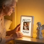 Personalized In Loving Memory LED Photo Frame Mirror with Nickname and Date Memorial Sympathy Gift for Loss of Loved One