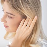 Anello di classe personalizzato con zircone cardiaco e testo inciso, regalo di laurea per diplomati e laureati