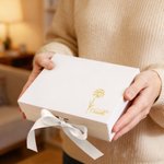 Personalized Super Soft Warm Scarf Shawl with Embroidered Birth Flower and Text Fashion Accessory Birthday Christmas Gift for Couple Family