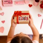 Cœur personnalisé Cupidon Rouge Nom Design Lot de 2 autocollants imperméables Anniversaire Saint-Valentin Cadeau pour Couple Famille Ami