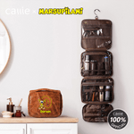 Personalized Long Tailed Marsupilami PU Leather Hanging Toiletry Bag with Name Travel Essential Birthday Gift for Men  | Callie × Marsupilami®