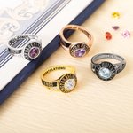 Personalized Engraved Birthstone Zircon Graduation Ring with Name and Year Class of 2026 Graduation Gift for Graduates