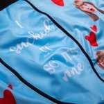 Sous-Vêtement à Coeurs et Texte Drôle Personnalisé avec Photo de Visage Cadeau Anniversaire St-Valentin pour Homme