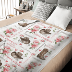 Couverture Personnalisée avec Nom Décoration de Chambre d'Enfant Anniversaire Cadeau de Douche de Bébé pour Nouveau-né