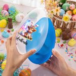 Gepersonaliseerd schattig Highland koe initiaal paasei met naam paaseieren jacht feest cadeau voor kinderen