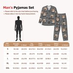Personalised Cute Paw 1-5 Pet Face Photo Avatar Long-Sleeved Pyjamas Set with Name Birthday Gift for Women Men Pet Lover