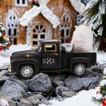 Personalized Vintage Pickup Truck with Christmas Tree Farmhouse Decor
