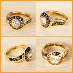 Personalized Engraved Birthstone Zircon Graduation Ring with Name and Year Class of 2026 Graduation Gift for Graduates