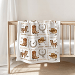 Couverture Personnalisée avec Nom Décoration de Chambre d'Enfant Anniversaire Cadeau de Douche de Bébé pour Nouveau-né