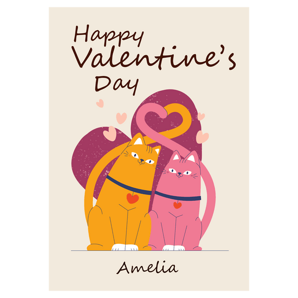 Heart Tail Cats Valentine’s Day Ecard