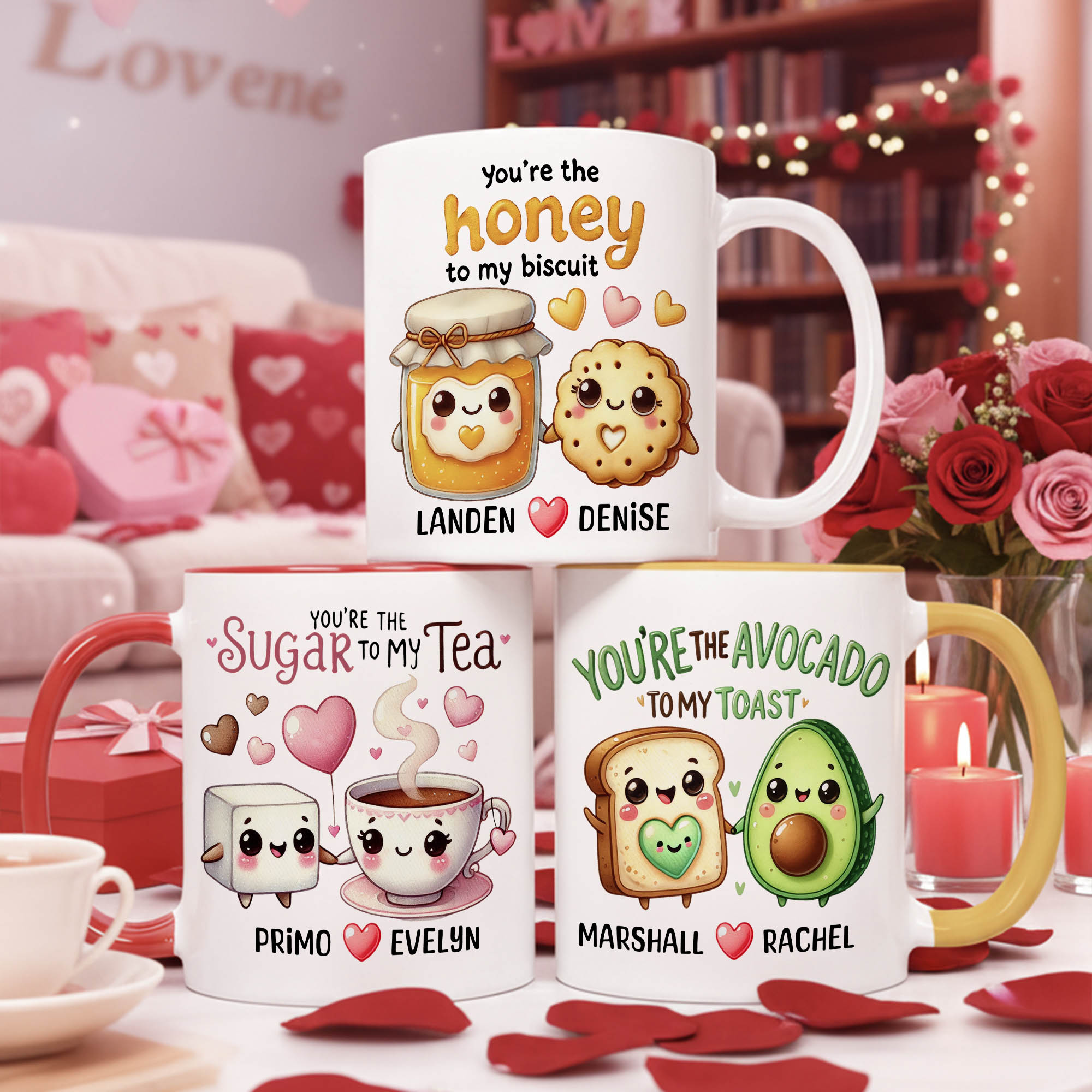 Tasse en céramique personnalisée Perfect Match Couple Design 11 oz 15 oz avec nom et dessous de verre Cadeau d'anniversaire de St Valentin pour Elle Lui