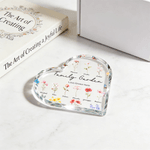 Personalized Birth Flower Butterfly Heart Acrylic Plaque with Name and Text Home Decor Mother's Day Birthday Gift for Grandmother Family