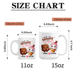 Personalized Perfect Match Foodie Couple Design 11 oz 15 oz Ceramic Mug with Name and Coaster Valentine's Day Birthday Gift for Her Him