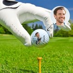 Balle de Golf Personnalisée avec Nom et Photo de Visage Cadeau Anniversaire pour Amateur de Golf