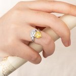 Personalized Zircon Grad Cap Heart Birthstone Ring with Engraved Name Text Dainty Jewelry Birthday Graduation Gift for Women Graduates