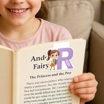 Personalized Cartoon Kid Character Magnetic Bookmark Clip with Initial and Name Birthday Back to School Reading Gift for Boys Girls