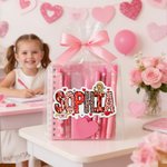 Cœur personnalisé Cupidon Rouge Nom Design Lot de 2 autocollants imperméables Anniversaire Saint-Valentin Cadeau pour Couple Famille Ami