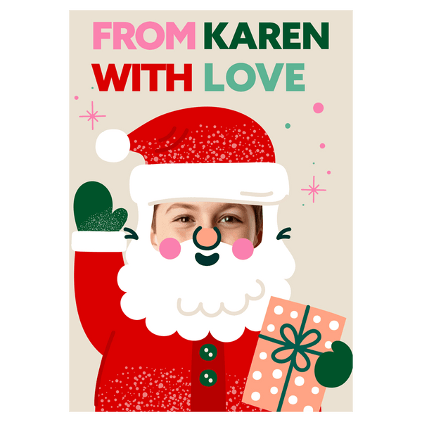 Santa Costume Photo Christmas Ecard