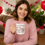 Personalized Perfect Match Foodie Couple Design 11 oz 15 oz Ceramic Mug with Name and Coaster Valentine's Day Birthday Gift for Her Him