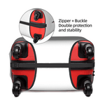 Personalised Cartoon Ballerina Girl Initial 18-32 Inches Luggage Cover with Name Travel Accessories Birthday Gift for Family Friends