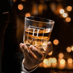 Personlig Vintage Geometrisk Ram Design Whiskykaraff Glas med Graverad Initial och Namn Födelsedag Jubileum Present för Män Whiskeyälskare