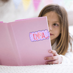 Personligt flerfärgat molnhjärta XOXO magnetiskt bokmärkesklämma med namn för dagligt bruk Alla hjärtans dag-gåva till flickvän som älskar att läsa