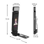 Personalisierte Cartoon Lesefigur wiederaufladbare LED-Leselampe mit Klammer und Namen Geburtstag Geschenk für Bücherliebhaber