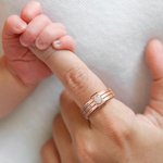 Personalized Sterling Silver Name Stacking Rings - Engraved 2-7 Bands with Heart Accent, Daily Wear Jewelry for Her