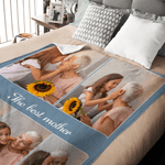 Personalizada Multicolor 1-12 Fotos Collage Suave manta con texto Decoración del hogar Regalo de cumpleaños para la familia Amigos