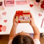 Personalized Heart Pink Romantic Stickers with Name Daily Use Valentine's Gift for Couples Girlfriends Kids