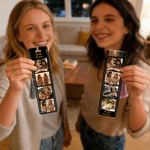 Personalized 4 Film Photos Acrylic Bookmark with Text and Tassel Reading Supplies Birthday Gift for Family Friends