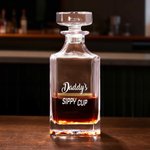Personalized Sippy Cup Whiskey Decanter with Engraved Name Retirement Father's Day Birthday Gift for Father Bartenders